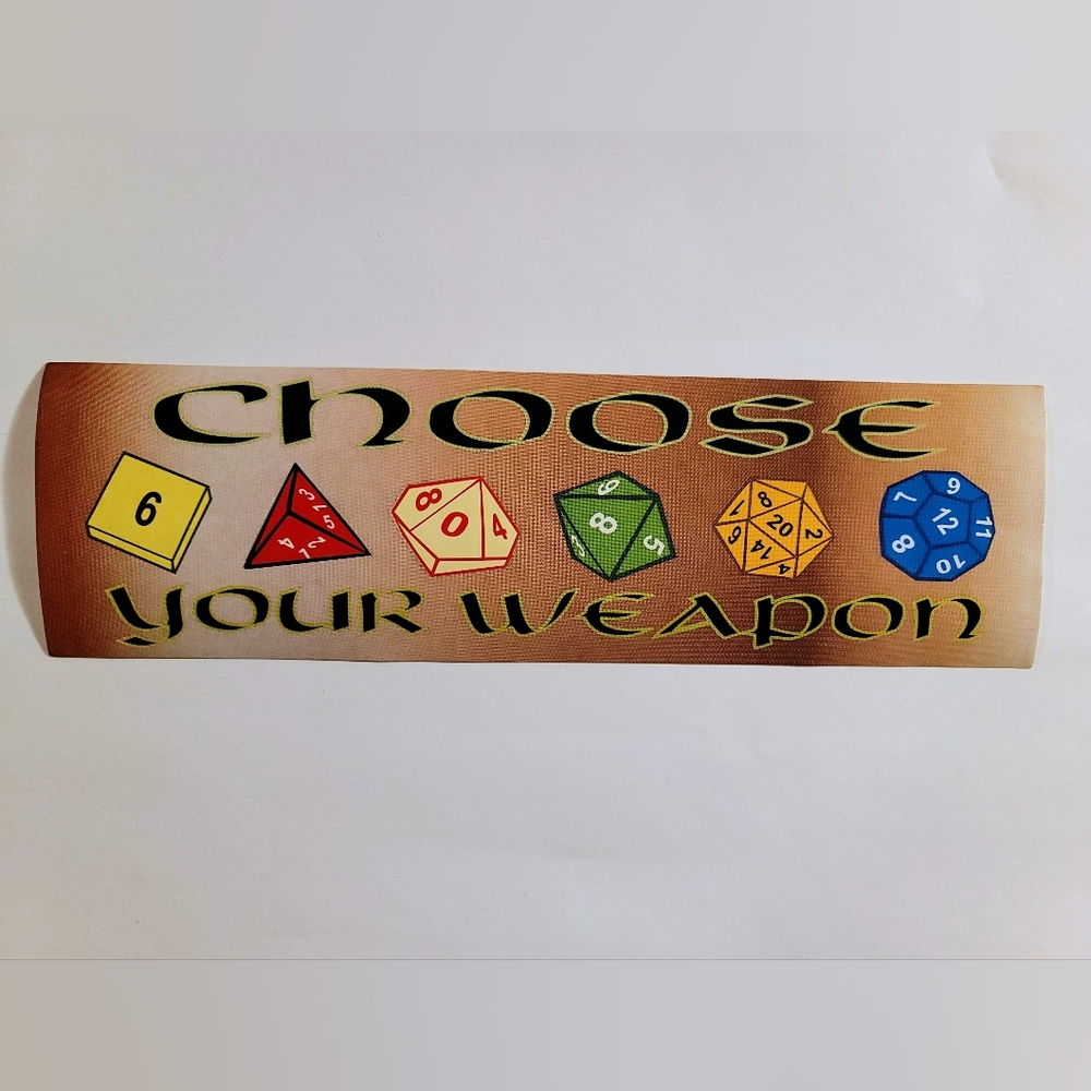 👽Choose Your Weapon Dice Sticker
